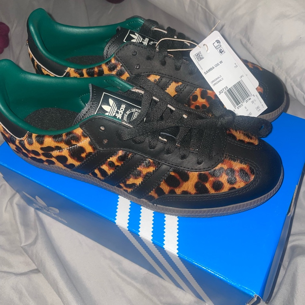 adidas Samba OG Black Green Leopard